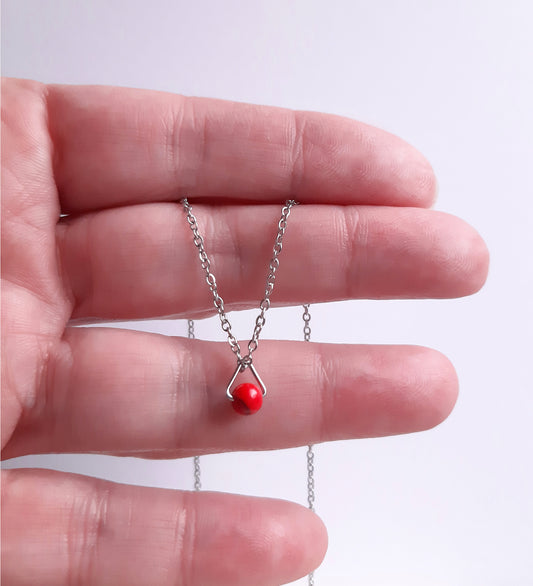 BIRTHSTONE PENDANT | CANCER - RED TURQUOISE