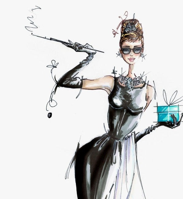Art Print | Wall Art | Audrey in her gown