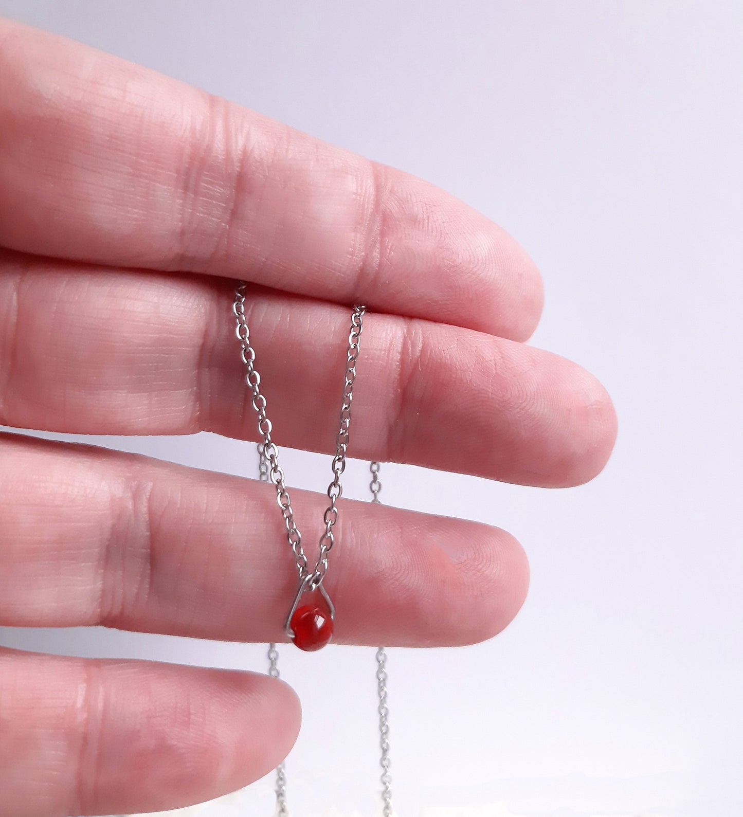 BIRTHSTONE PENDANT | CAPRICORN - RED AGATE