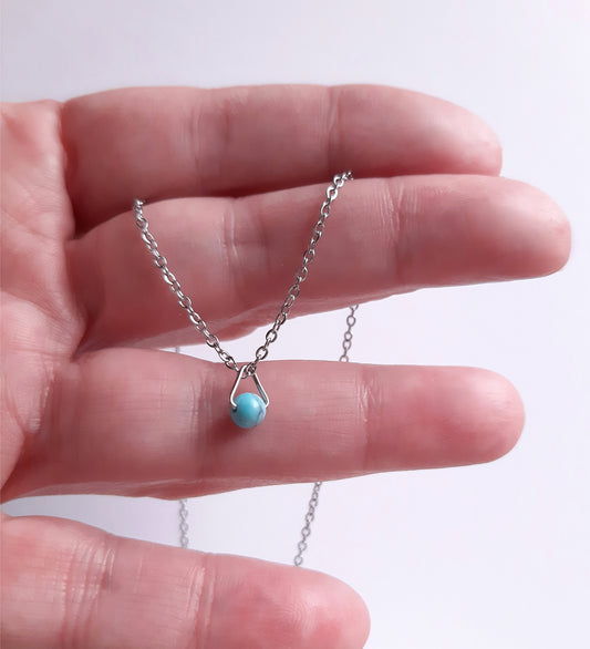 Collier Minimaliste à pierre semi-précieuse | Turquoise | Sagittaire