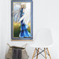 Large Virgo wall art shown in minimalist home décor