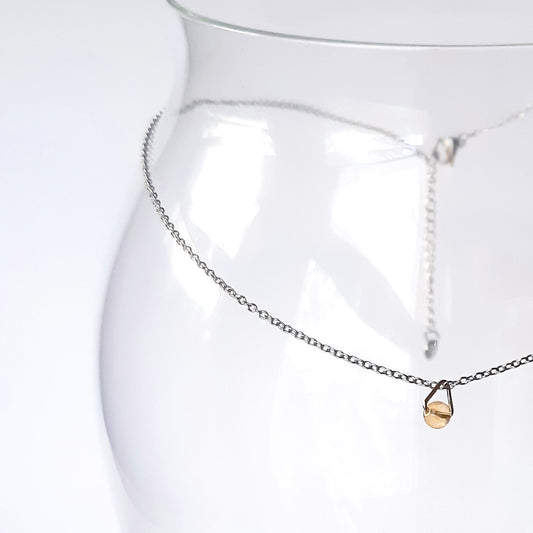 Collier Minimaliste à pierre semi-précieuse | Citrine | Scorpion