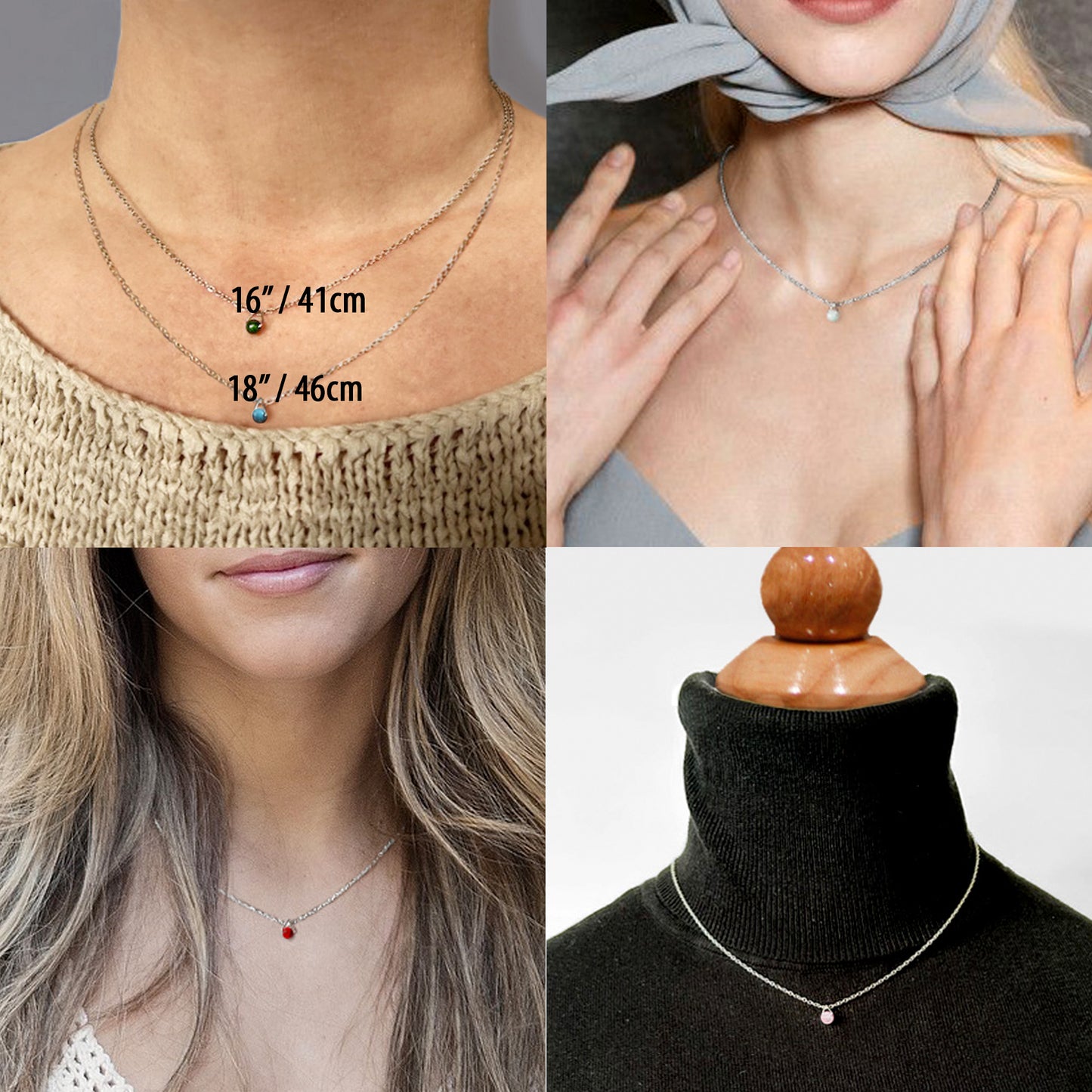 Collier Minimaliste à pierre semi-précieuse | Améthyste | Verseau