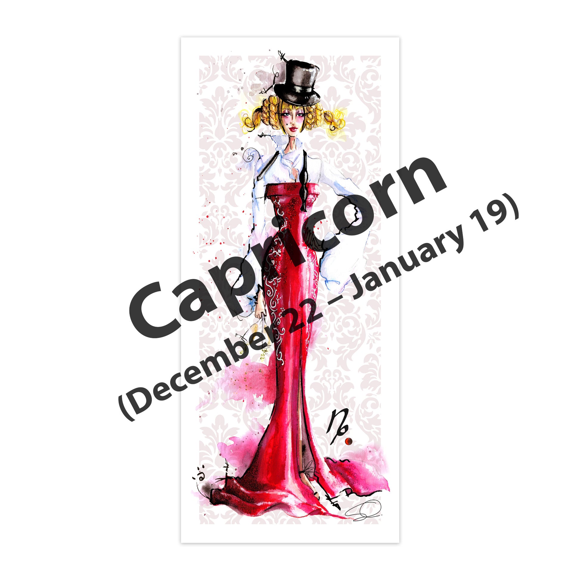 Capricorn fashion illustration