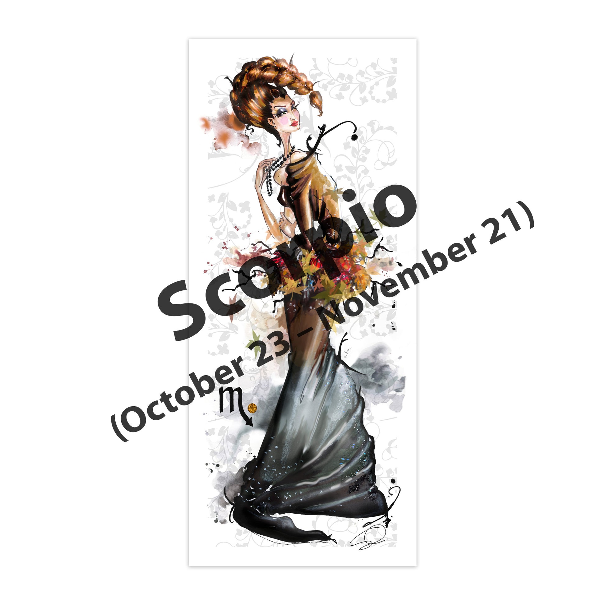 Scorpio fashion illustration