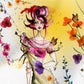 Zoom on the Cancer zodiac sign tapestry artwork