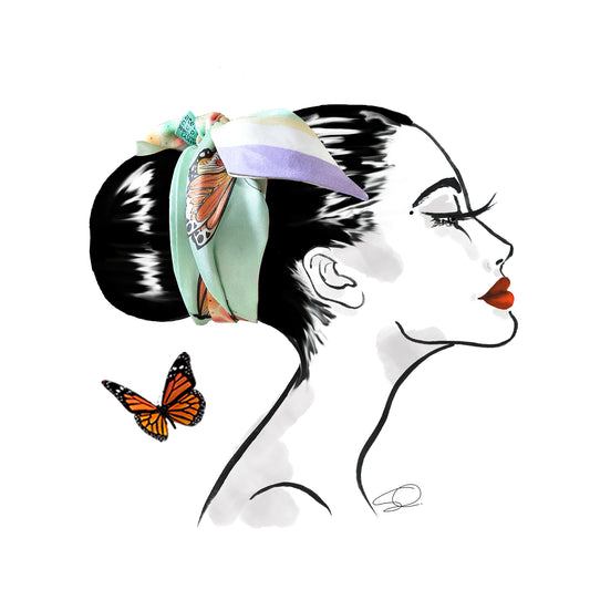 Silk  TWILLY  "Butterfies"