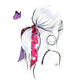 SILK TWILLY  "Poupouning" Hair tie